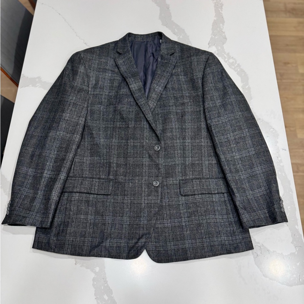 Michael Kors Charcoal Checkered Blazer